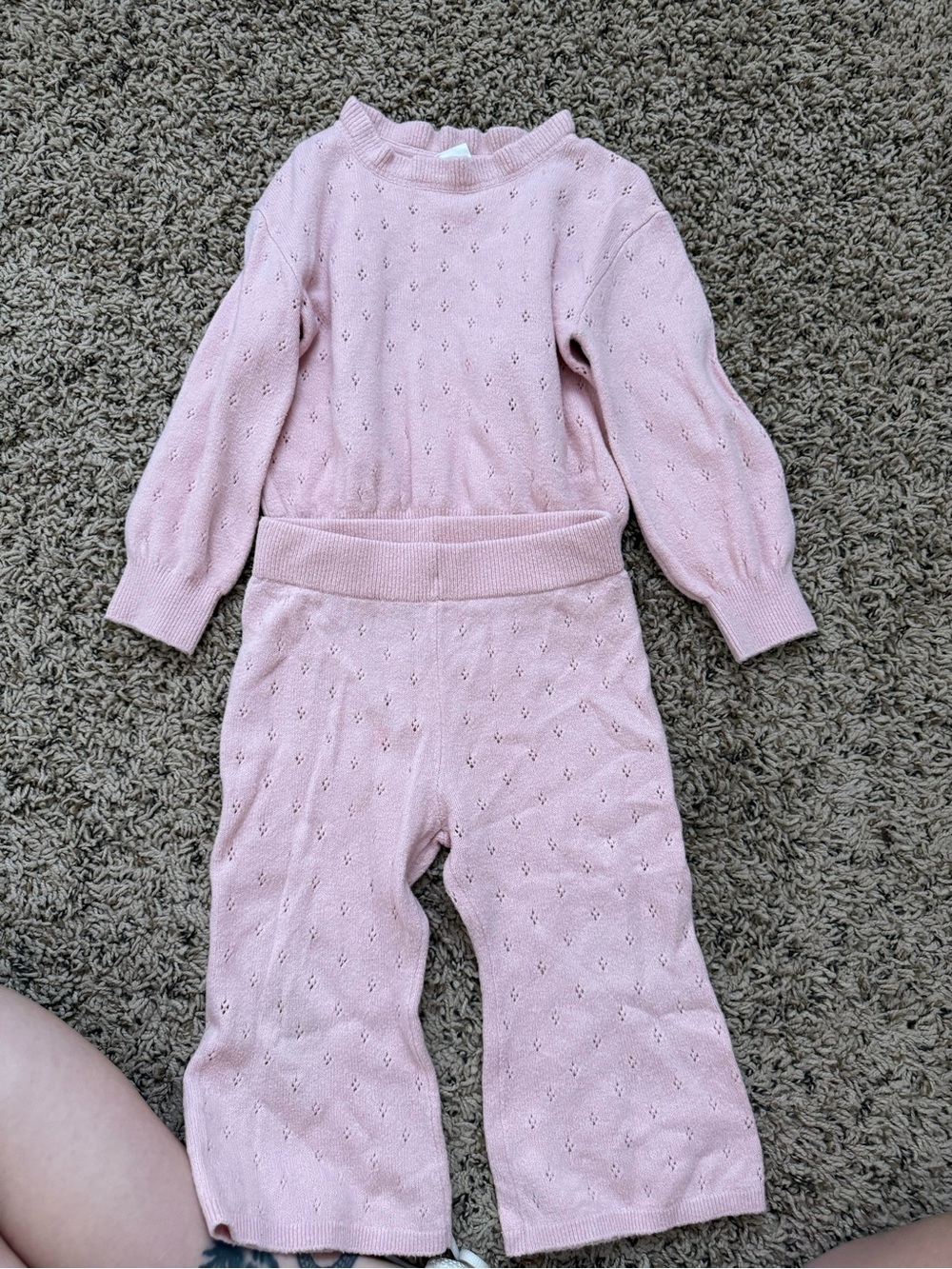 GAP Light Pink Knit Girls' Two-Piece Set